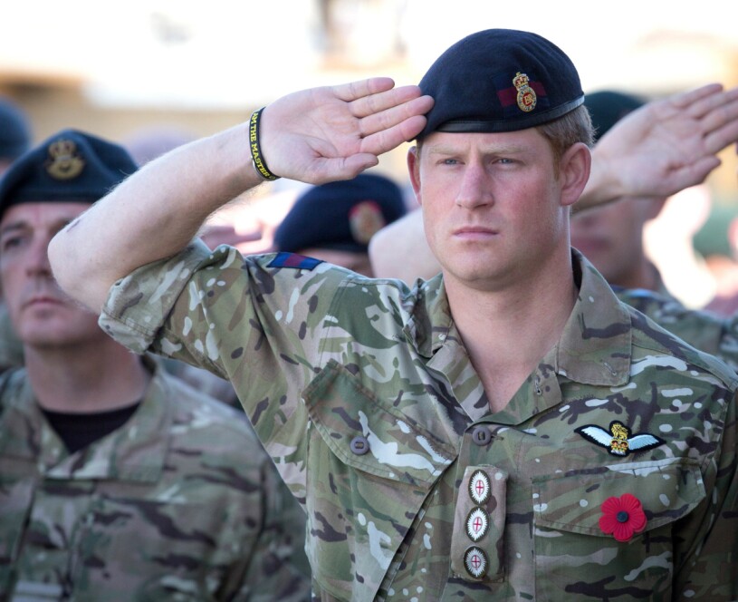 Prins Harry på besök på flygbasen i Kandahar i Afghanistan 2014. Prins Harry Afghanistan