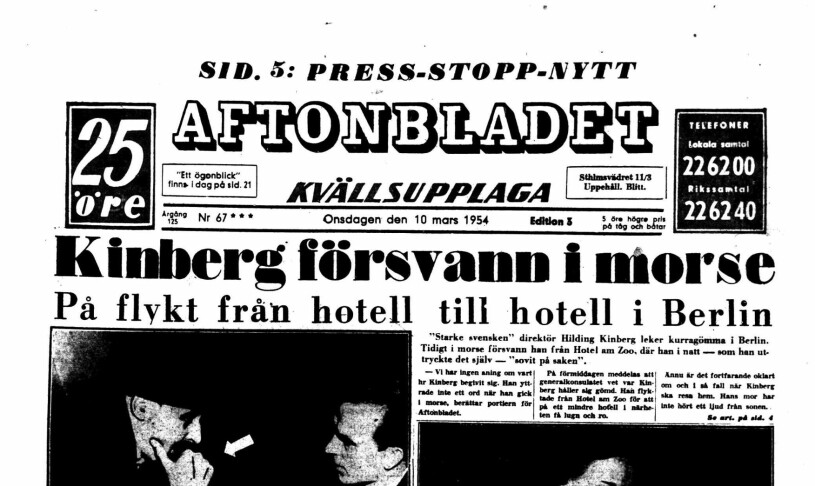 Så här såg det ut i Aftonbladet i mars 1954.