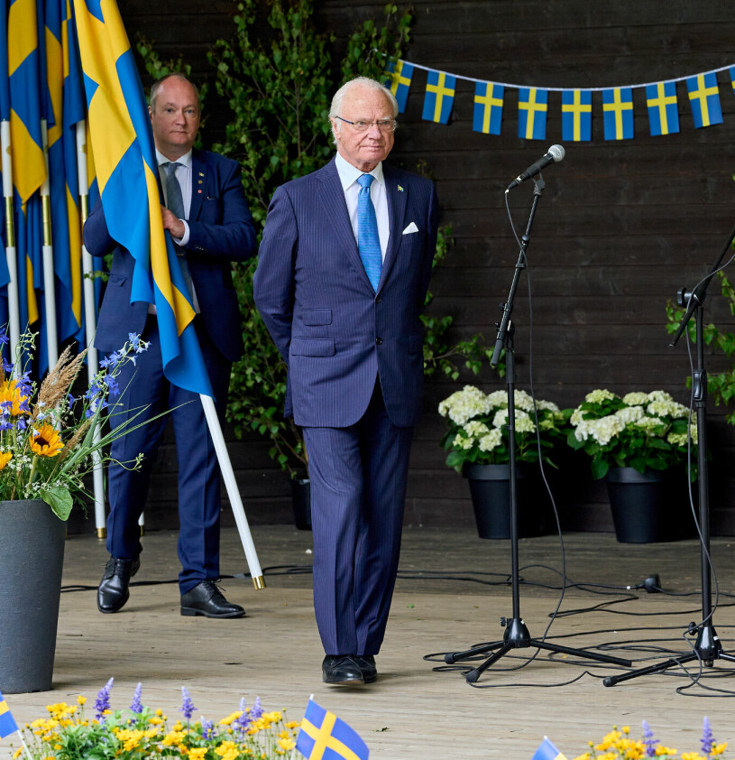Kungen under nationaldagsfirandet i går. Kungen på Nationaldagen 2022
