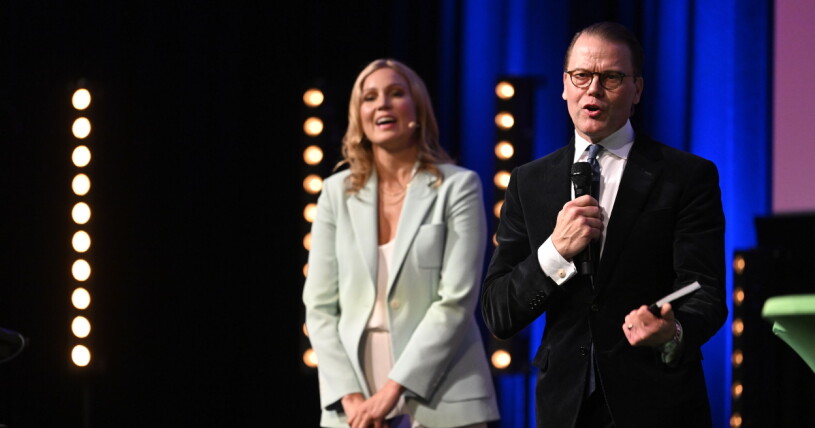 Jessica Almenäs och prins Daniel i samband med Pep Forum. Jessica Almenäs och prins Daniel