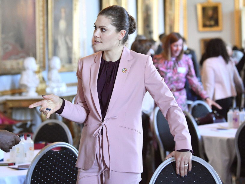Kronprinsessan Victoria i aktion när Global Child Forum hölls på Kungliga slottet 2018. Kronprinsessan Victoria Global Child Forum