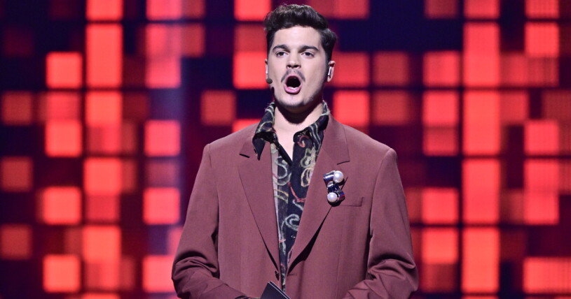 Så här såg det ut under fredagens genrep inför Melodifestivalens semifinal. Oscar Zia