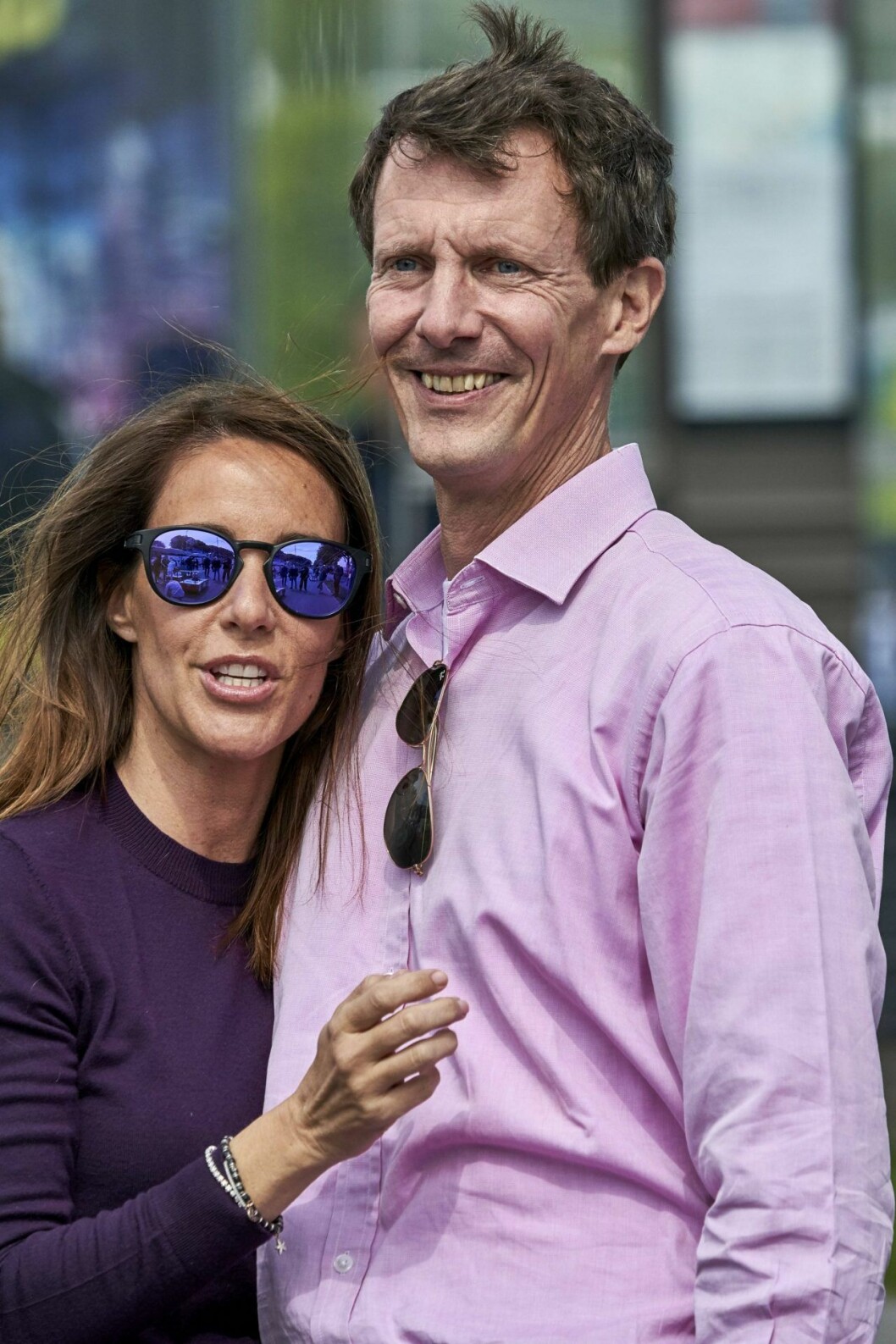 Prinsessan Marie och prins Joachim under deras förra besök i Danmark i april tidigare i år.