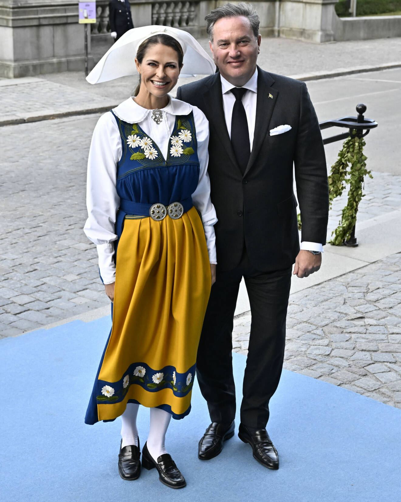 Prinsessan Madeleine och Chris O’Neill vid nationaldagsfirandet på Nordiska museet 2023
