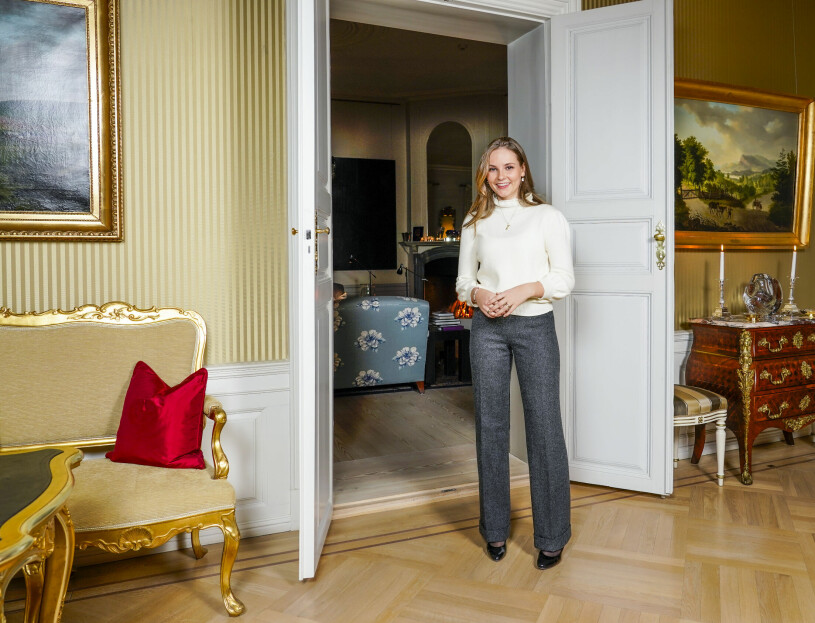 Prinsessan Ingrid Alexandra på slottet i Oslo
