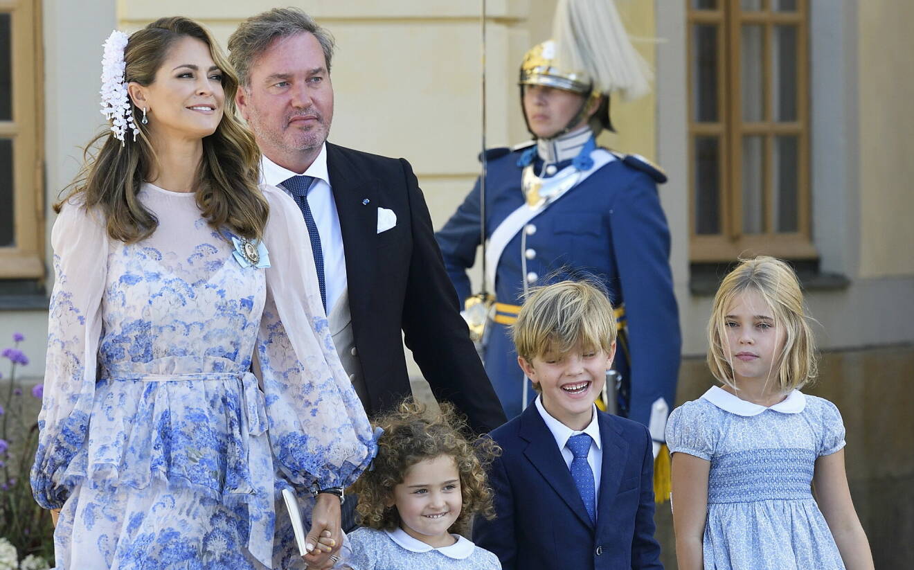 Prinsessan Madeleine, Chris O'Neill, barnen prinsessan Leonore, prinsessan Adrienne och prins Nicolas