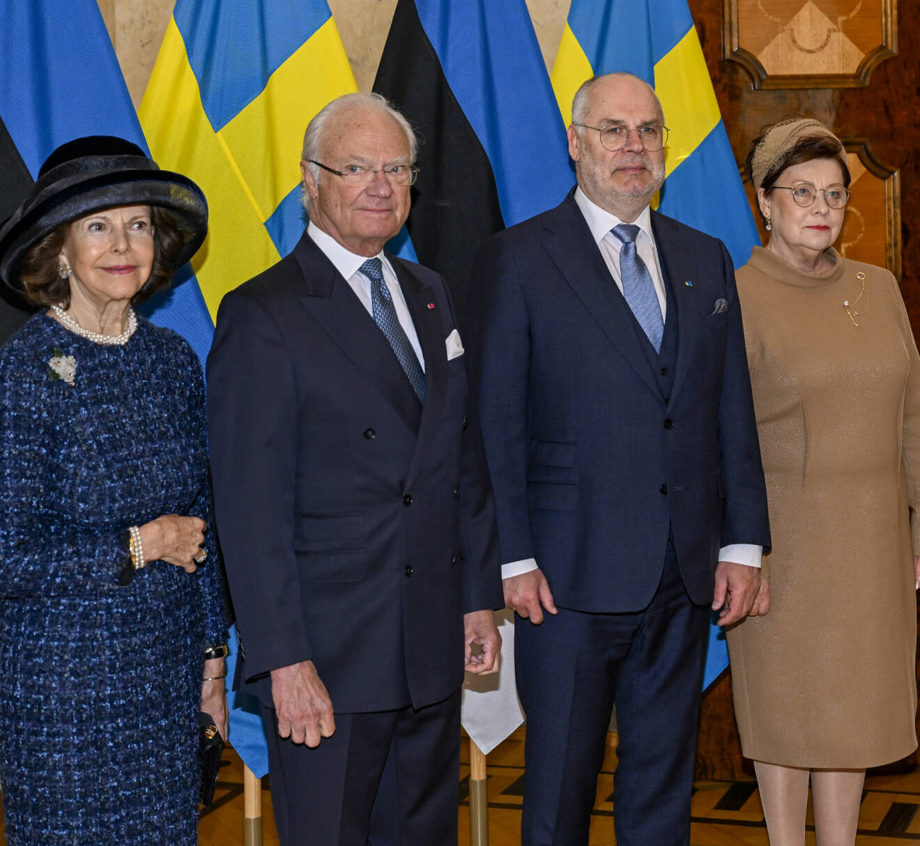 Statsbesök i Estland 2023: Kungaparet med president Alar Karis och hans fru Sirje