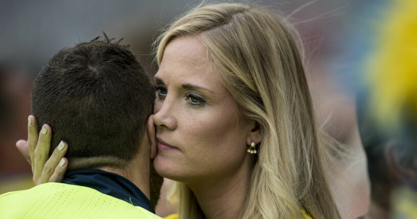 Marcus Berg och Josefine Ringblom Berg, 2016. Marcus Berg och Josefine Ringblom Berg kramas