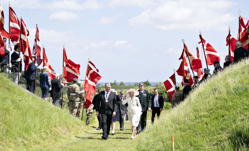 Drottning Margrethe i sin farfars spår. Drottning Margrethe firar 100-årsjubileet av Genforeningen