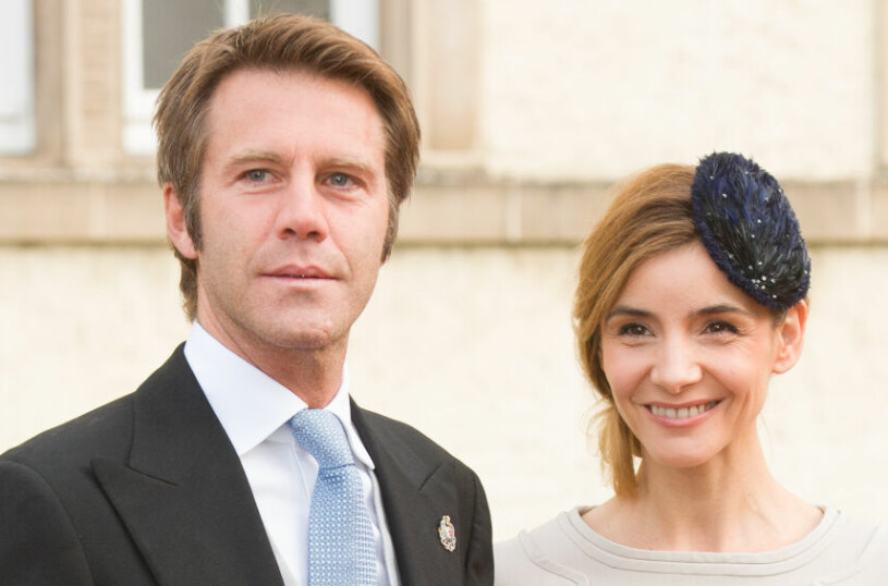 Prins Emanuele Filiberto med sin fru Clotilde. Prins Emanuele Filiberto med sin fru Clotilde Courau