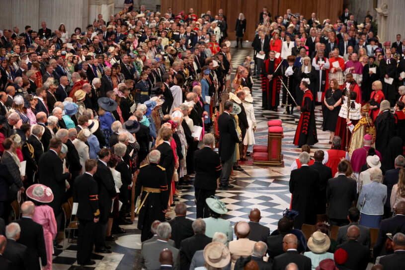 Tacksägelsegudstjänst i St Paul’s Cathedral för att hedra drottning Elizabeth 70 år på tronen