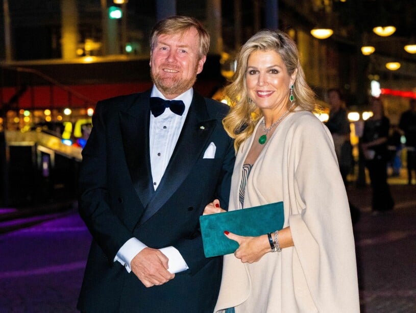 Kvällens värdpar: Kung Willem-Alexander och drottning Máxima. Statsbesök från Nederländerna: Kung Willem-Alexander och drottning Máxima vid svarsmottagningen