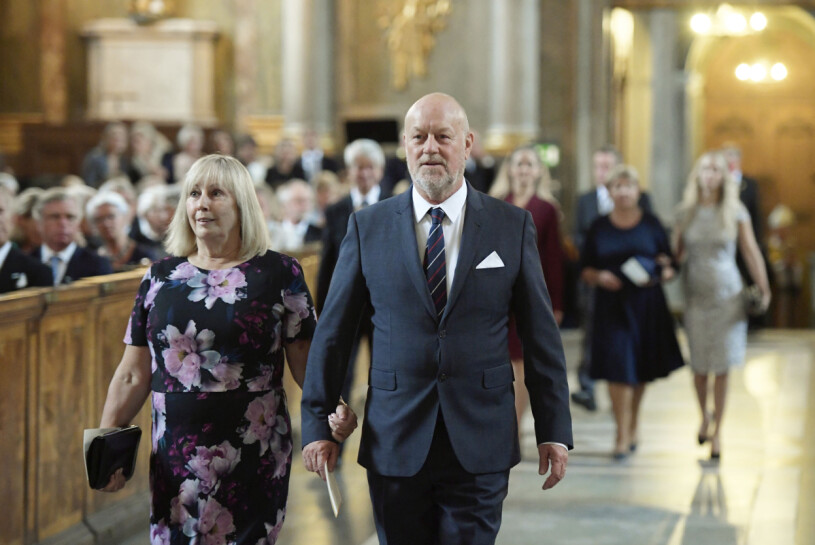 Kommer barnets mormor Marie och morfar Erik att kunna vara med? Det är fortfarande oklart. Marie Hellqvist Erik Hellqvist Slottskyrkan Te Deum