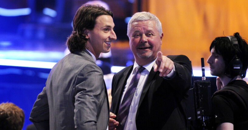 Zlatan Ibrahimovic och Percy Nilsson på fotbollsgalan i Malmö, 2010. Zlatan Ibrahimovic och Percy Nilsson