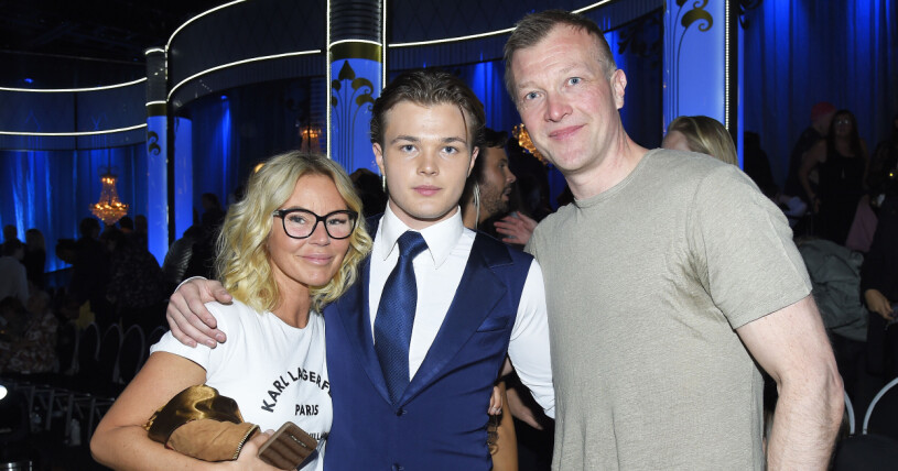 Lance Hedman Graaf med mamma Magdalena Graaf och pappa Magnus Hedman.