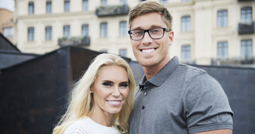 Anna Anka med nuvarande maken David Johansson. Anna Anka och David Johansson