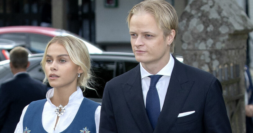 Juliane Snekkestad och Marius Borg Høiby i samband med Sverre Magnus konfirmation, 2020. Juliane Snekkestad och Marius Borg Høiby på konfirmation