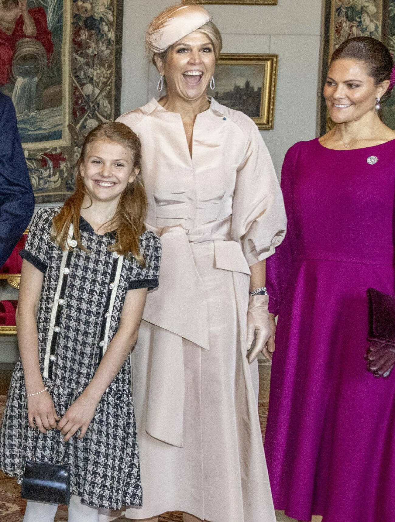 Prinsessan Estelle med drottning Máxima och kronprinsessan Victoria