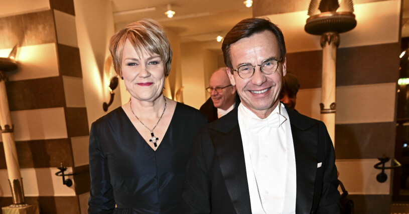 Birgitta Ed och Ulf Kristersson i samband med Nobelfesten 2022