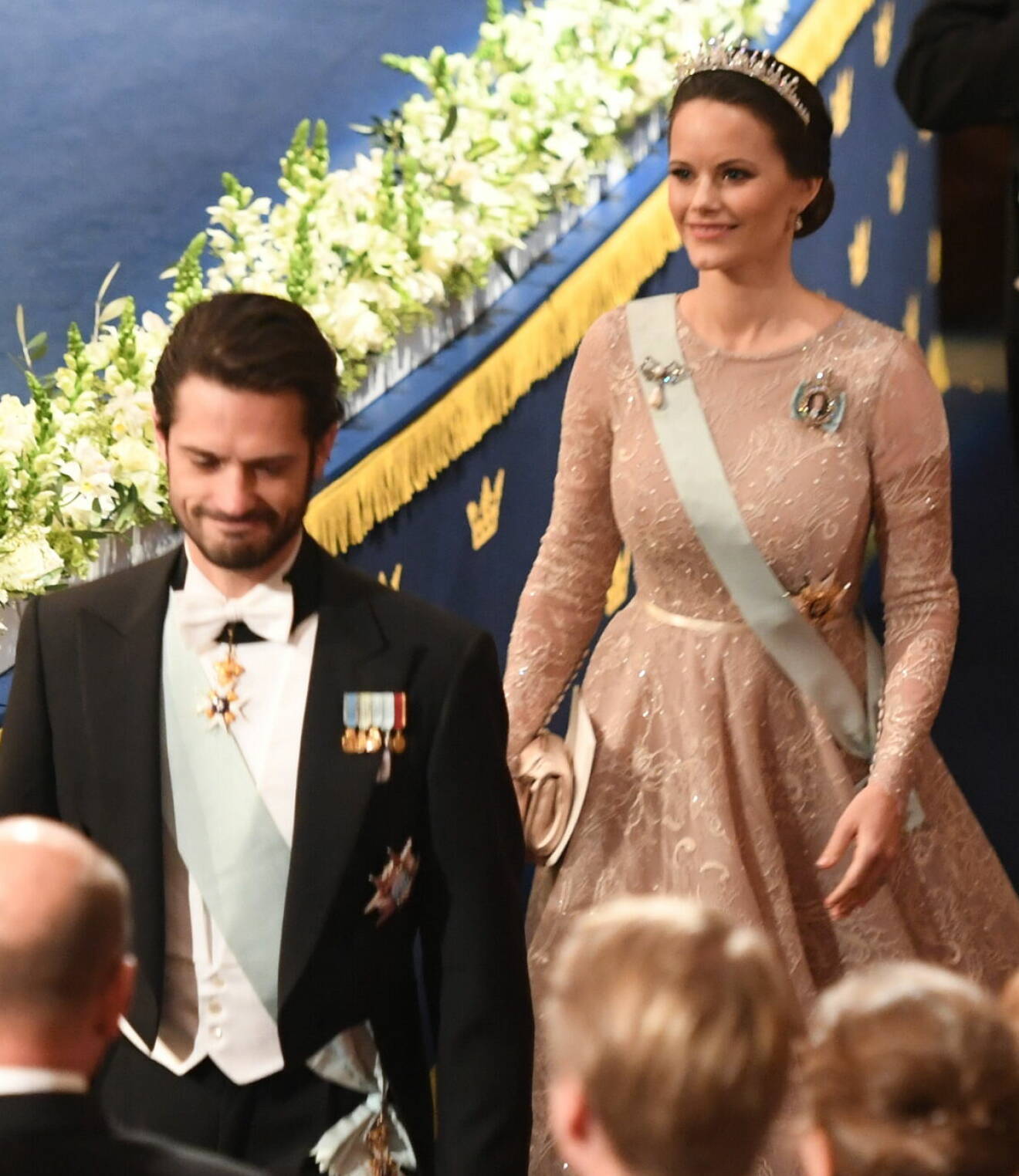 Prinsessan Sofia på Nobel 2017 i puderrosa klänning från Ida Lanto