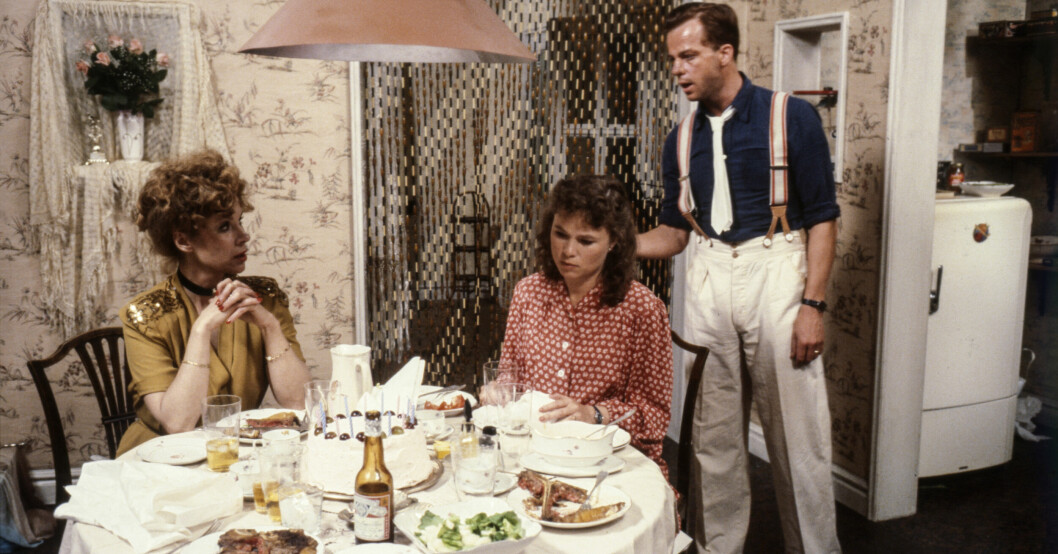 Bibi Andersson (till vänster) träffade Krister Henriksson i samband med inspelningen av Linje Lusta som hade premiär 1981. Bibi Andersson, Maria Hedborg och Krister Henriksson