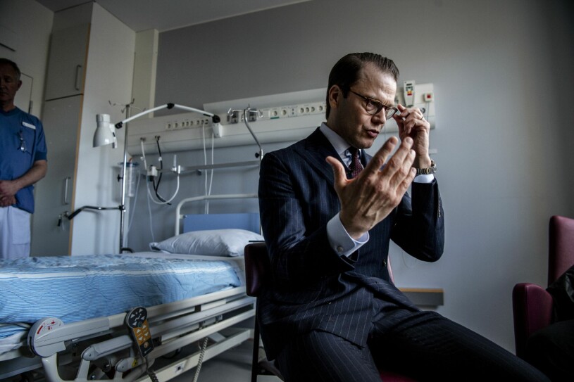 Prins Daniel tillbaka på sjukhuset 2019 – men som prins. Prins Daniel på Karolinska universitetssjukhuset i Huddinge