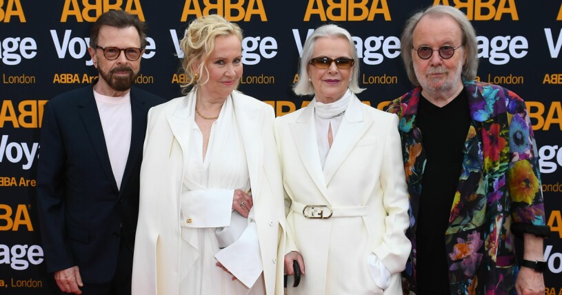 Björn Ulvaeus, Agnetha Fältskog, Anni-Frid Lyngstad ocg Benny Andersson återförenade på röda mattan för den stora kvällen! Björn Ulvaeus, Agnetha Fältskog, Anni-Frid Lyngstad and Benny Andersson