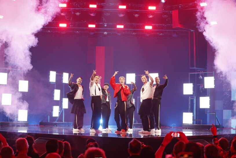 Tittarna vill att SVT ska ordna ljudet. Nordman med bidraget Släpp alla sorger under lördagskvällens final i Melodifestivalen i Friends Arena.