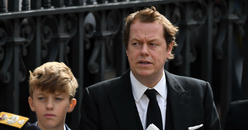 Tom Parker Bowles på drottning Elizabeths begravning. Tom Parker Bowles