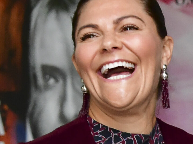 Victorias sköna skratt. Kronprinsessan Victoria skrattar