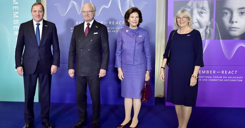 Statsminister Stefan Löfven, kung Carl Gustaf, drottning Silvia och Ulla Löfven anländer till Malmöforumet. Statsminister Stefan Löfven, kung Carl Gustaf, drottning Silvia och Ulla Löfven