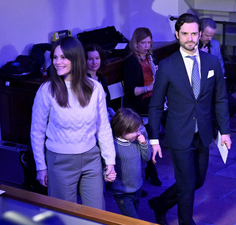Prinsfamiljen. Prinsessan Sofia med prins Alexander och prins Carl Philip i Mora 2022