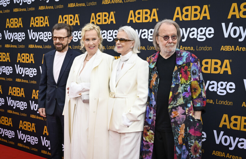 Hela ABBA var på plats på röda mattan. ABBA Voyage premiär
