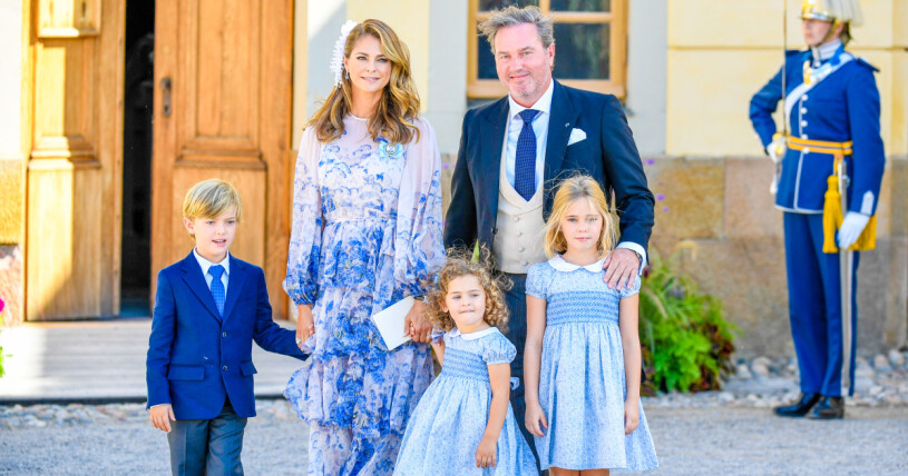 För några månader sedan var prinsessfamiljen i Sverige. Prinsessan Madeleine, Chris O'Neill, prins Nicolas, prinsessan Adrienne och prinsessan Leonore