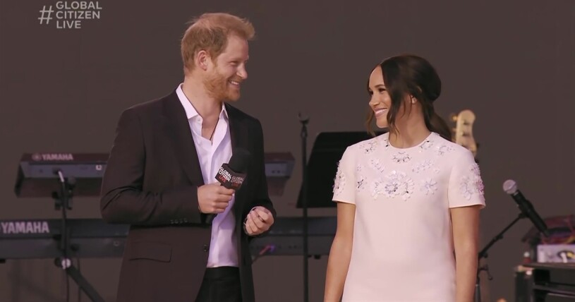 Prins Harry och Meghan Markle talade på "Global Citizen Live", sedan blev det privatflyg hem. Prins Harry och Meghan Markle