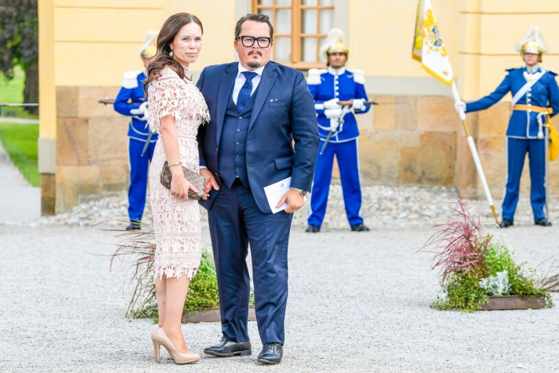 Prins Carl Philips bäste vän Oscar Kylberg med hustrun Maria. Oscar Kylberg fru Maria