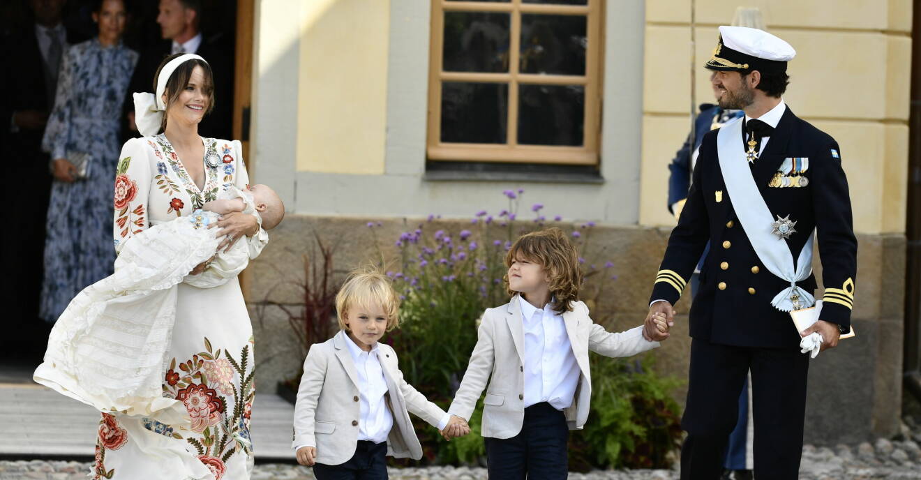 Prinsessan Sofia, prins Julian, prins Gabriel, prins Alexander och prins Carl Philip
