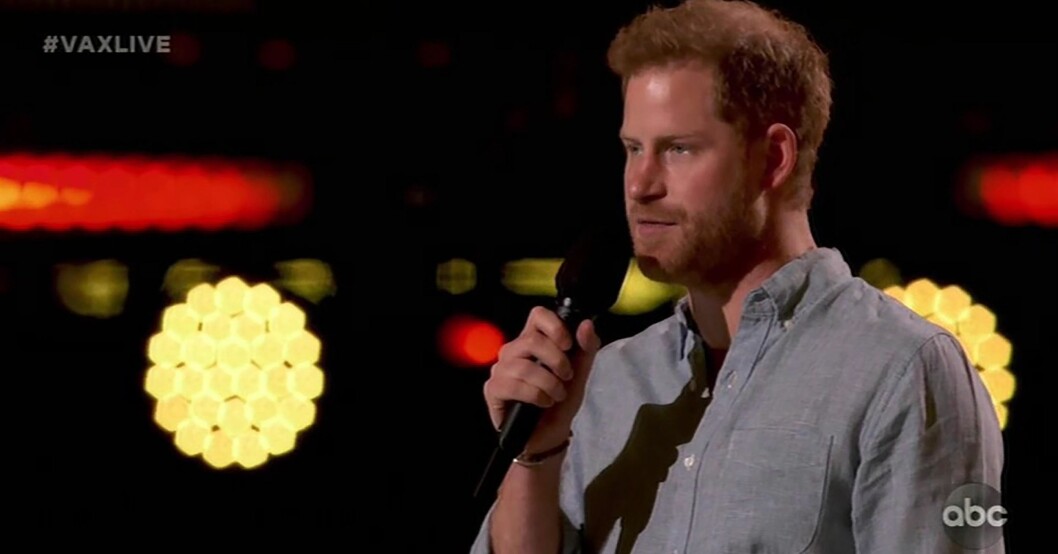 Prins Harry var på plats under konserten och talade. Foto: Prins Harry