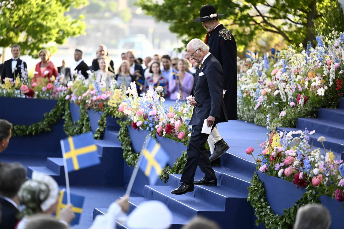 Kungen vid nationaldagsfirandet på Skansen 2023