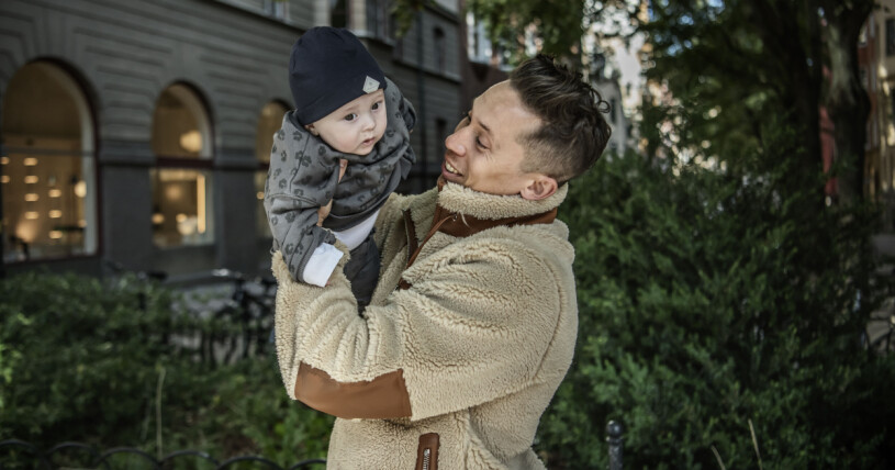 Pascal Engman och sonen Benjamin. Pascal Engman och sonen Benjamin
