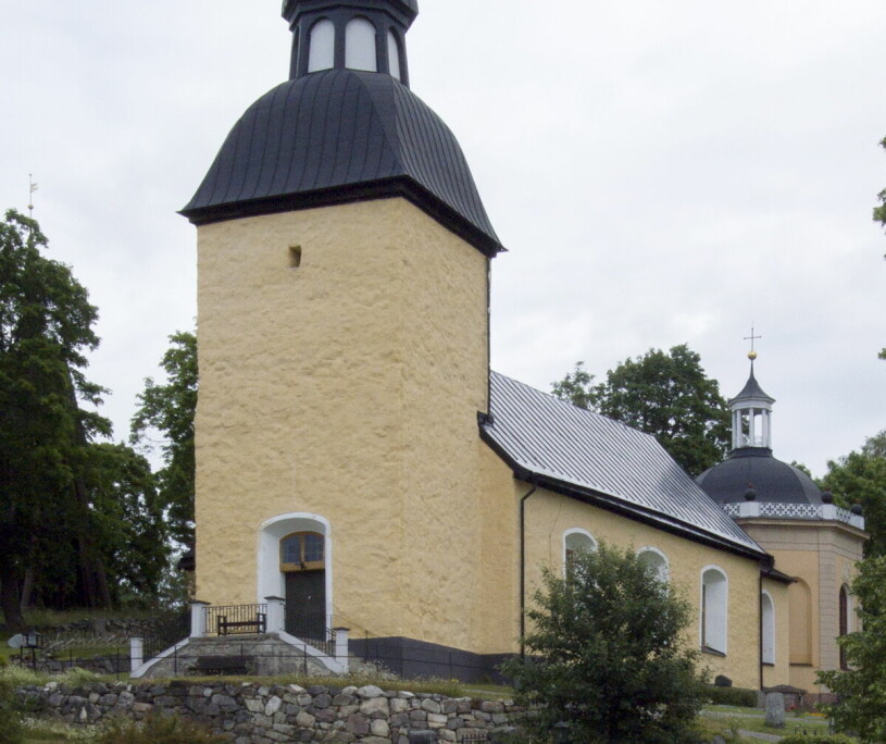 Björnlunda kyrka i Björnlunda utanför Gnesta, här hölls Christina d’Otrantes begravning