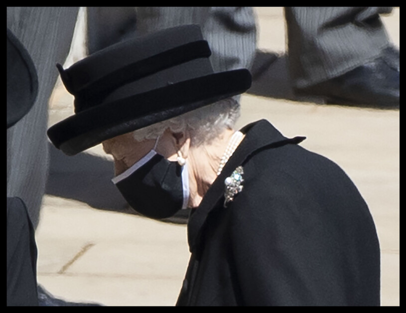 En tung dag för drottning Elizabeth. Drottning Elizabeth i sorg Prins Philip död