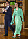 Kronprinsessan Victoria och prins Daniel i Bernadottebiblioteket på Kungliga slottet, hon i grönt