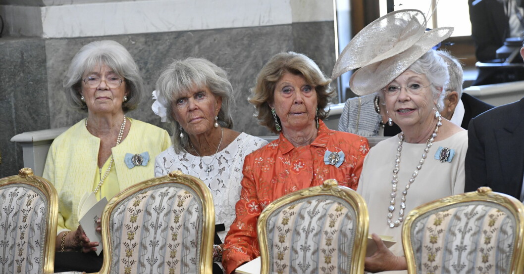 Senast prinsessan Margaretha fångades på bild var under prinsessan Adriennes dop 2018. Här är hon tillsammans med systrarna prinsessan Birgitta, prinsessan Désirée och prinsessan Christina. Prinsessan Margaretha med sina systrar