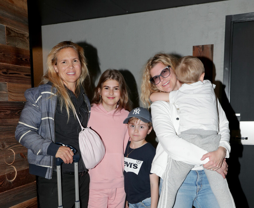 Anja Pärson och Filippa Rådin med barnen Anja Pärson, Filippa Rådin