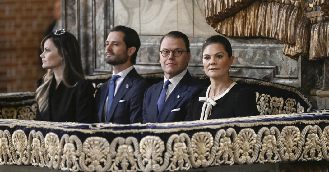 Prinsessan Sofia, prins Carl Philip, prins Daniel och kronprinsessan Victoria