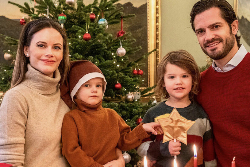 När den här bilden togs hade Sofia och Carl Philip ganska nyligen hunnit tillfriskna. Prinsessan Sofia Prins Gabriel Prins Alexander Prins Carl Philip