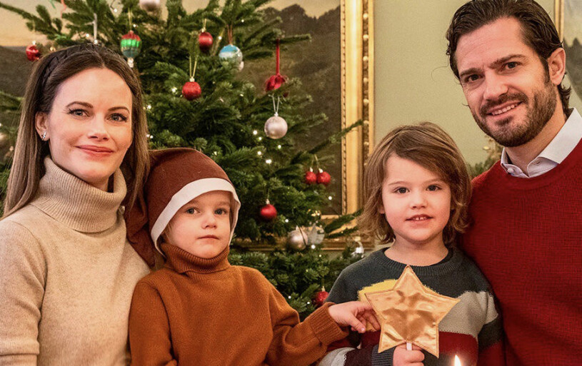 Sofia och Carl Philip med sina pojkar Gabriel och Alexander.