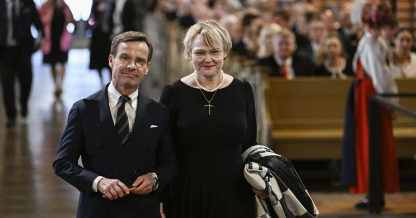 Ulf Kristersson tillsammans med frun Birgitta Ed. Ulf Kristersson och Birgitta Ed