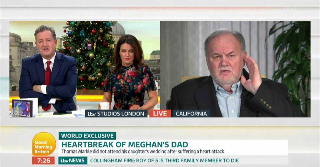 Morgan gjorde flera intervjuer med Meghans pappa, som skämde ut sin dotter totalt.